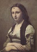 Jean Baptiste Camille  Corot Woman with a Pearl (mk05) France oil painting reproduction